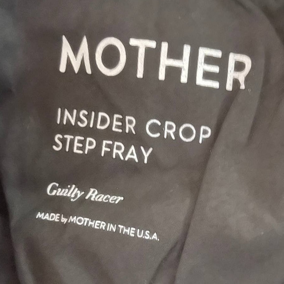 Mother Womens The Insider Crop Step Fray Jeans Guilty Racer High Rise Size 25 - Picture 9 of 9